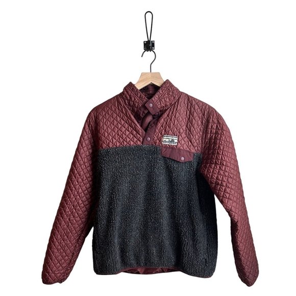 Patagonia Mixed Snap T Jacket Women’s M Drumfire Red Exclusive Diamond Quilt - Picture 1 of 5